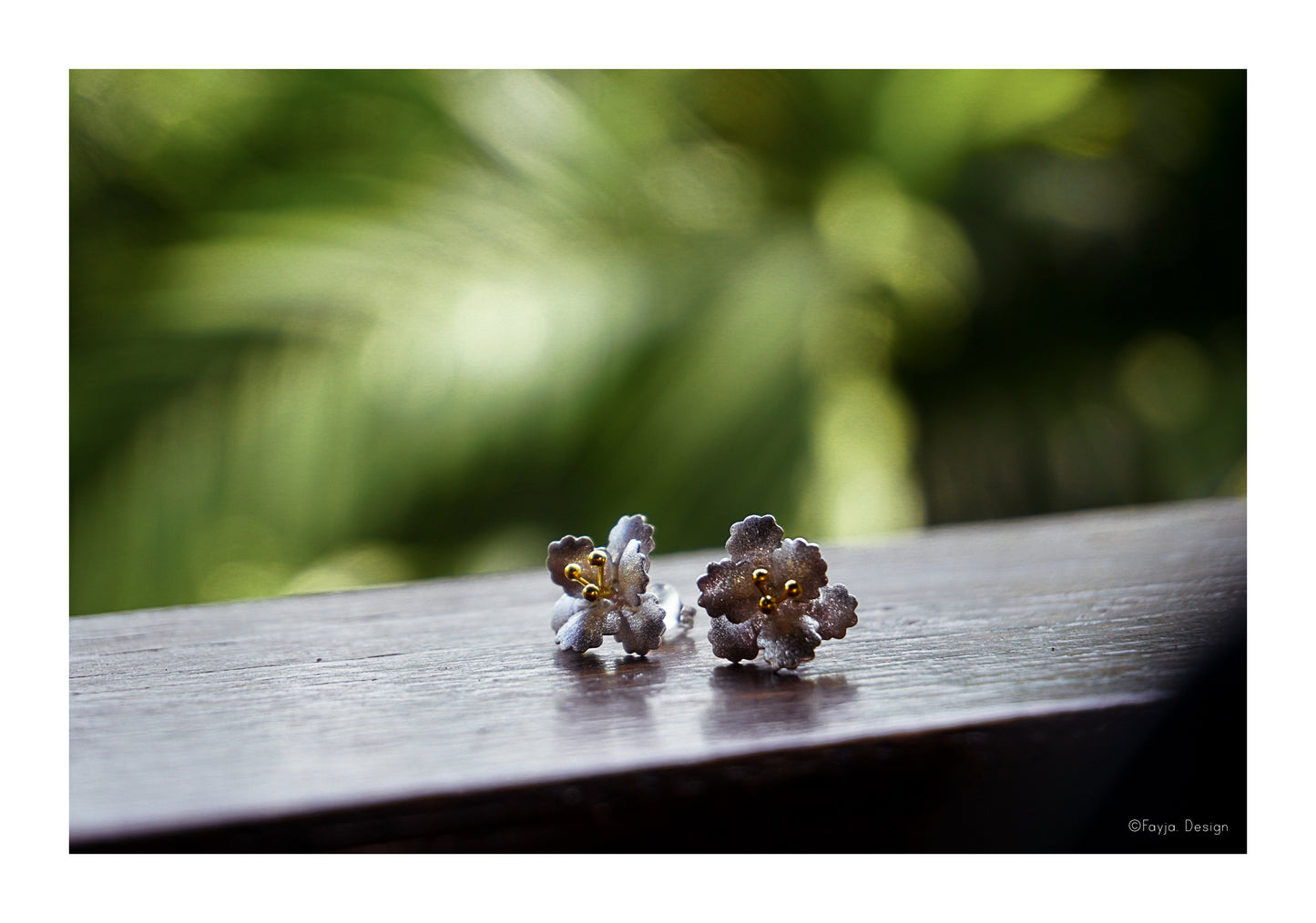 Ethereal Bloom - hand crafted sterling silver floral ear stud