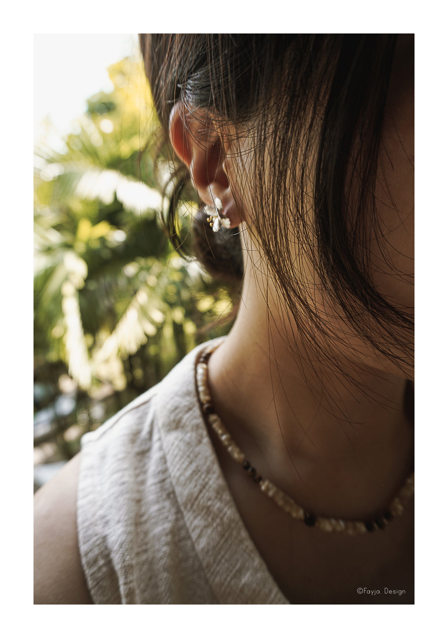 Ethereal Bloom - hand crafted sterling silver floral ear stud