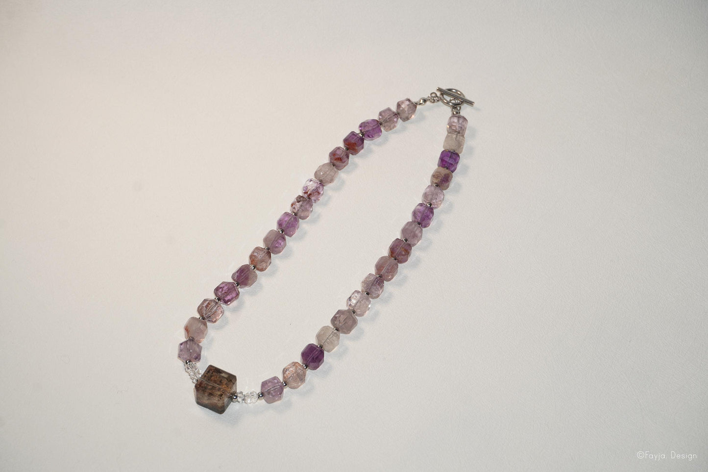 Radiant Super Seven Cube Crystal Pendant Necklace for Spiritual Seekers