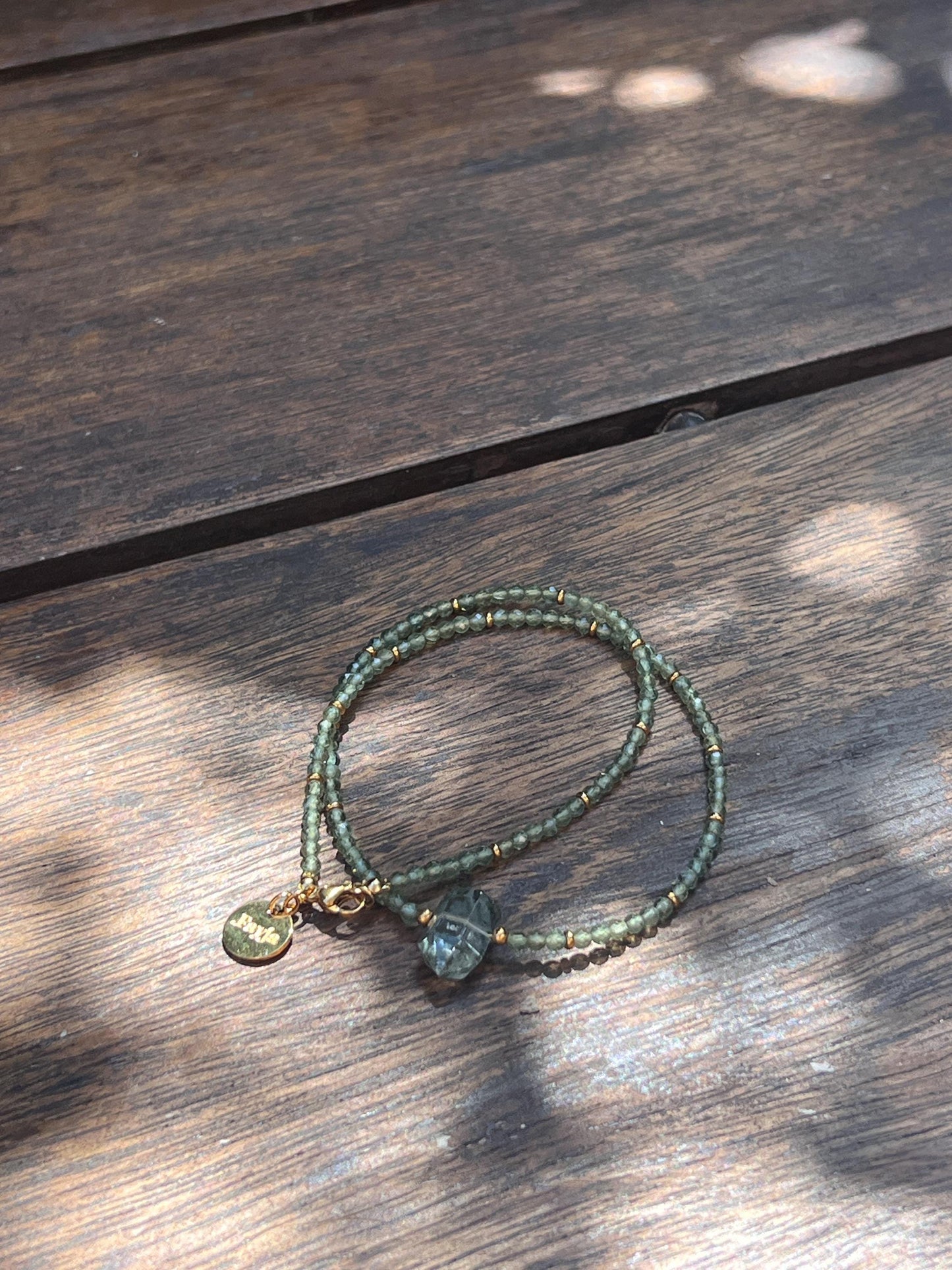 Verdant Essence Necklace - Green Phantom Quartz and green apatite necklace