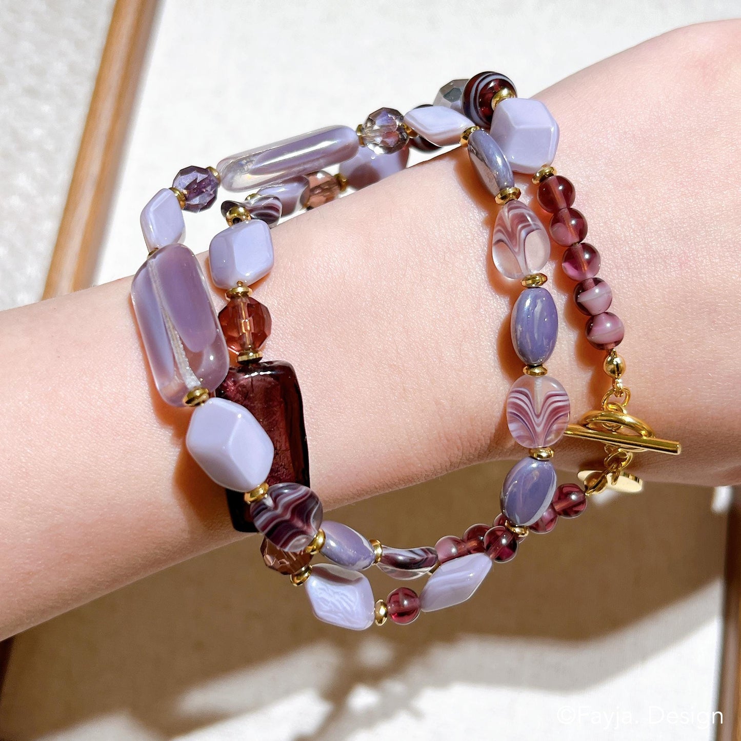Elegant Purple Necklace | Handmade Czech Glass Bead Jewelry | Gift for Her