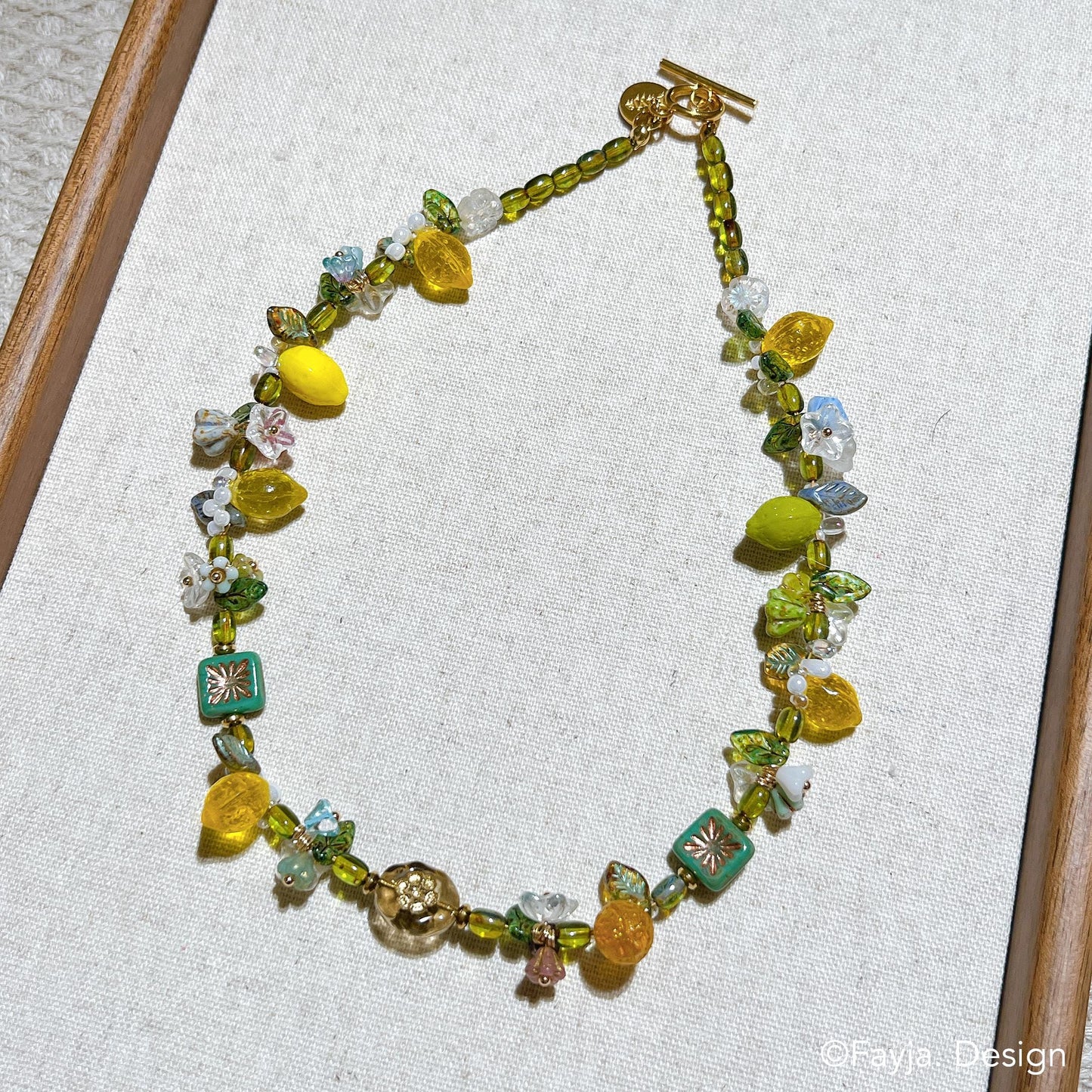 Lemonade fruit jewelry, cute lemon necklace, Lemon Tree Necklace, summer jewelry for holiday vacation, bohemian bead, gift for her