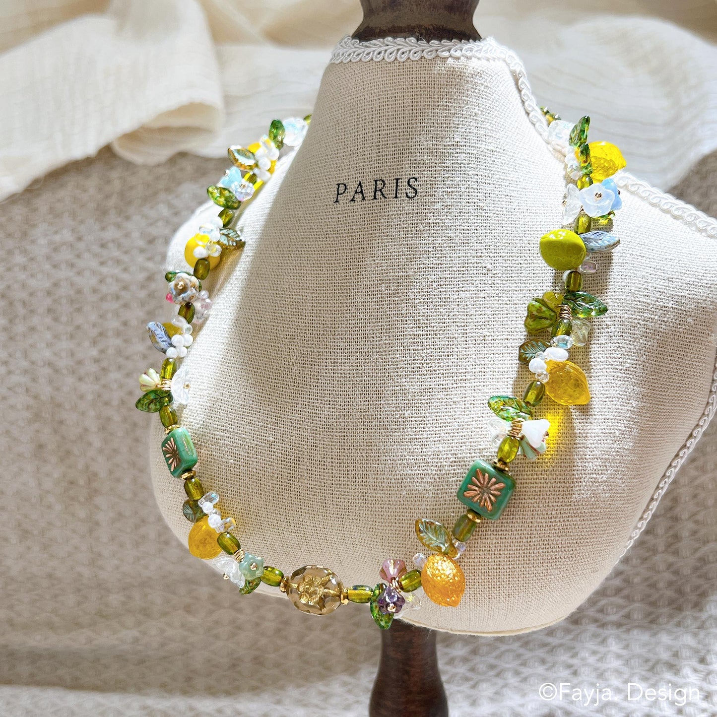 Lemonade fruit jewelry, cute lemon necklace, Lemon Tree Necklace, summer jewelry for holiday vacation, bohemian bead, gift for her