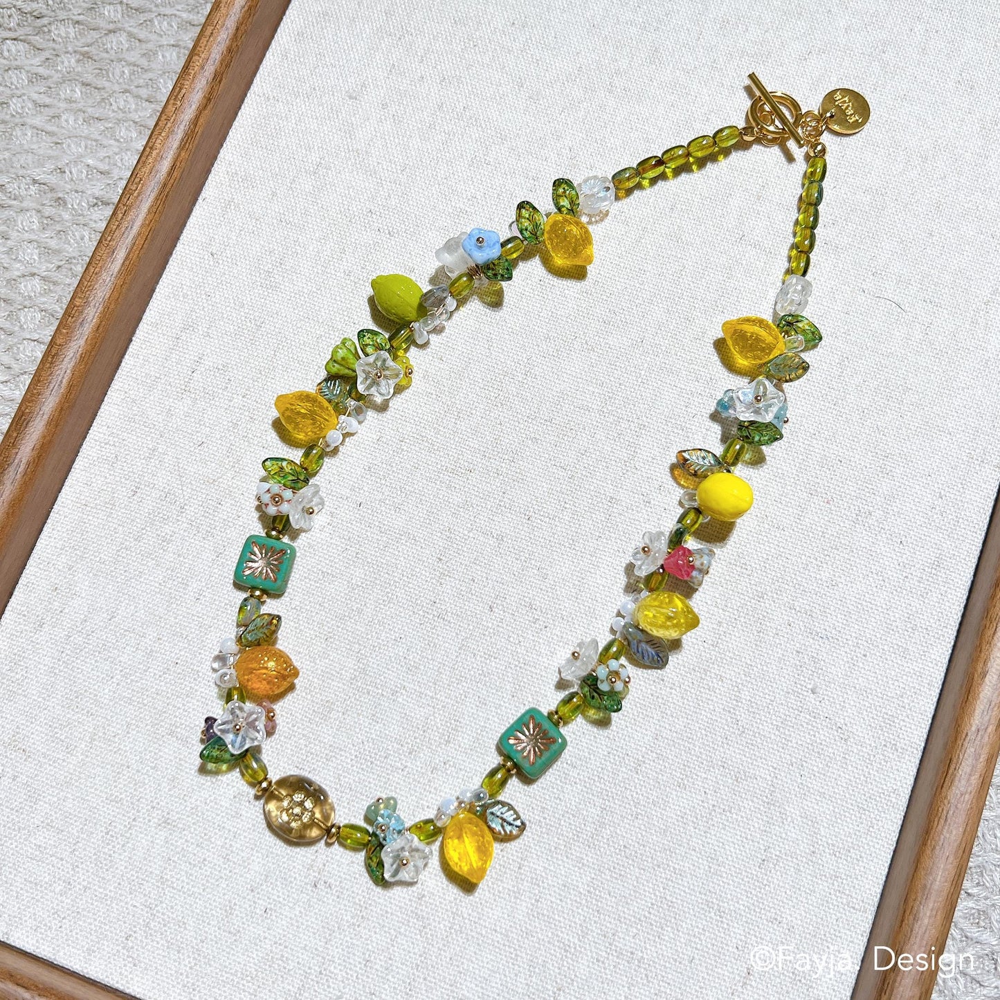 Lemonade fruit jewelry, cute lemon necklace, Lemon Tree Necklace, summer jewelry for holiday vacation, bohemian bead, gift for her
