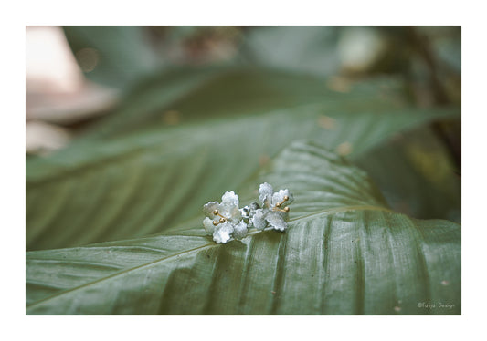 Ethereal Bloom - hand crafted sterling silver floral ear stud