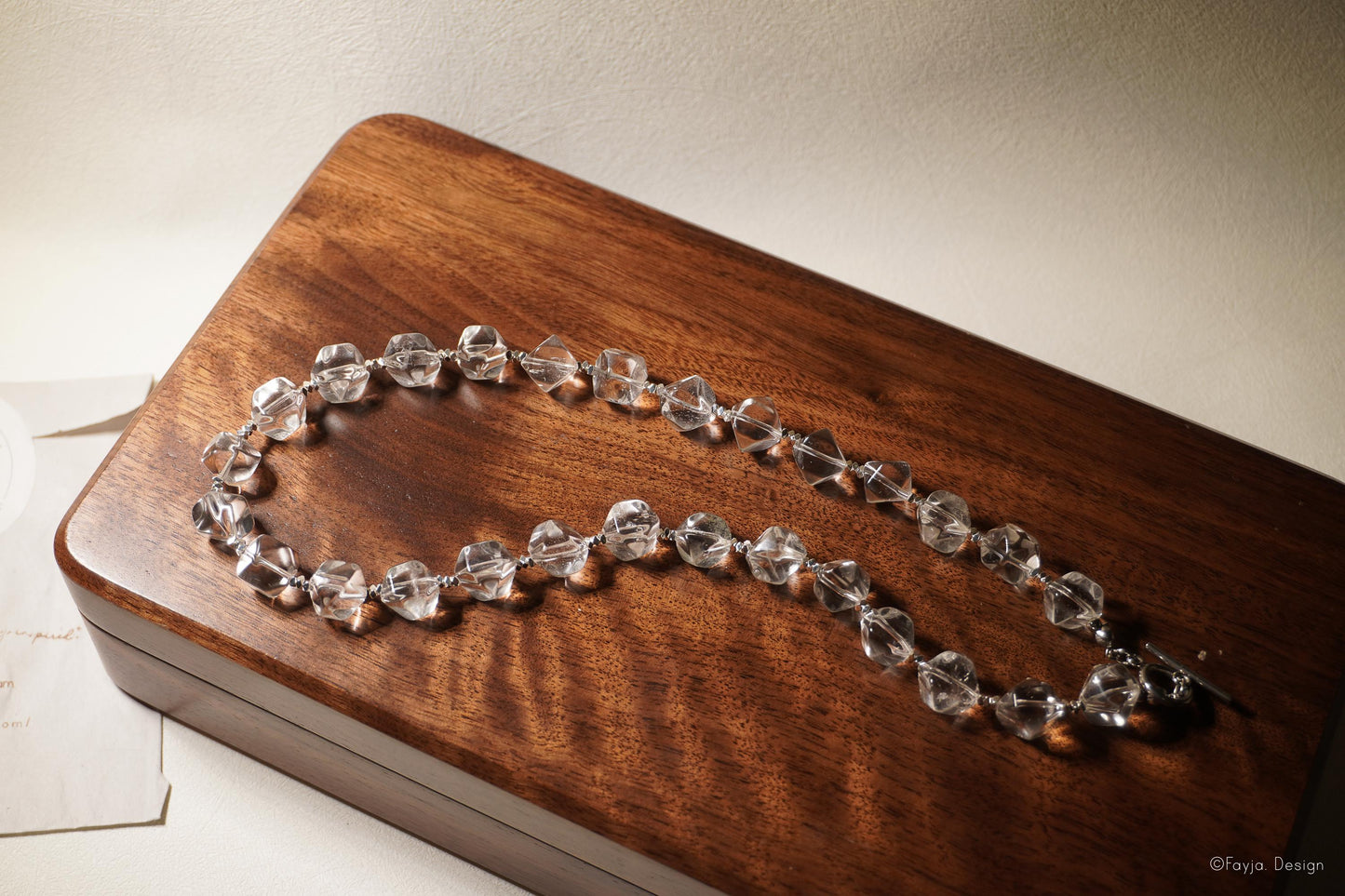Crystal Clear Elegance Necklace - handcrafted clear quartz necklace Vacation gift for her