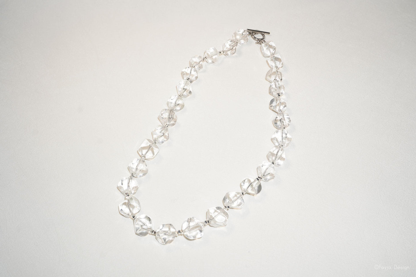 Crystal Clear Elegance Necklace - handcrafted clear quartz necklace Vacation gift for her