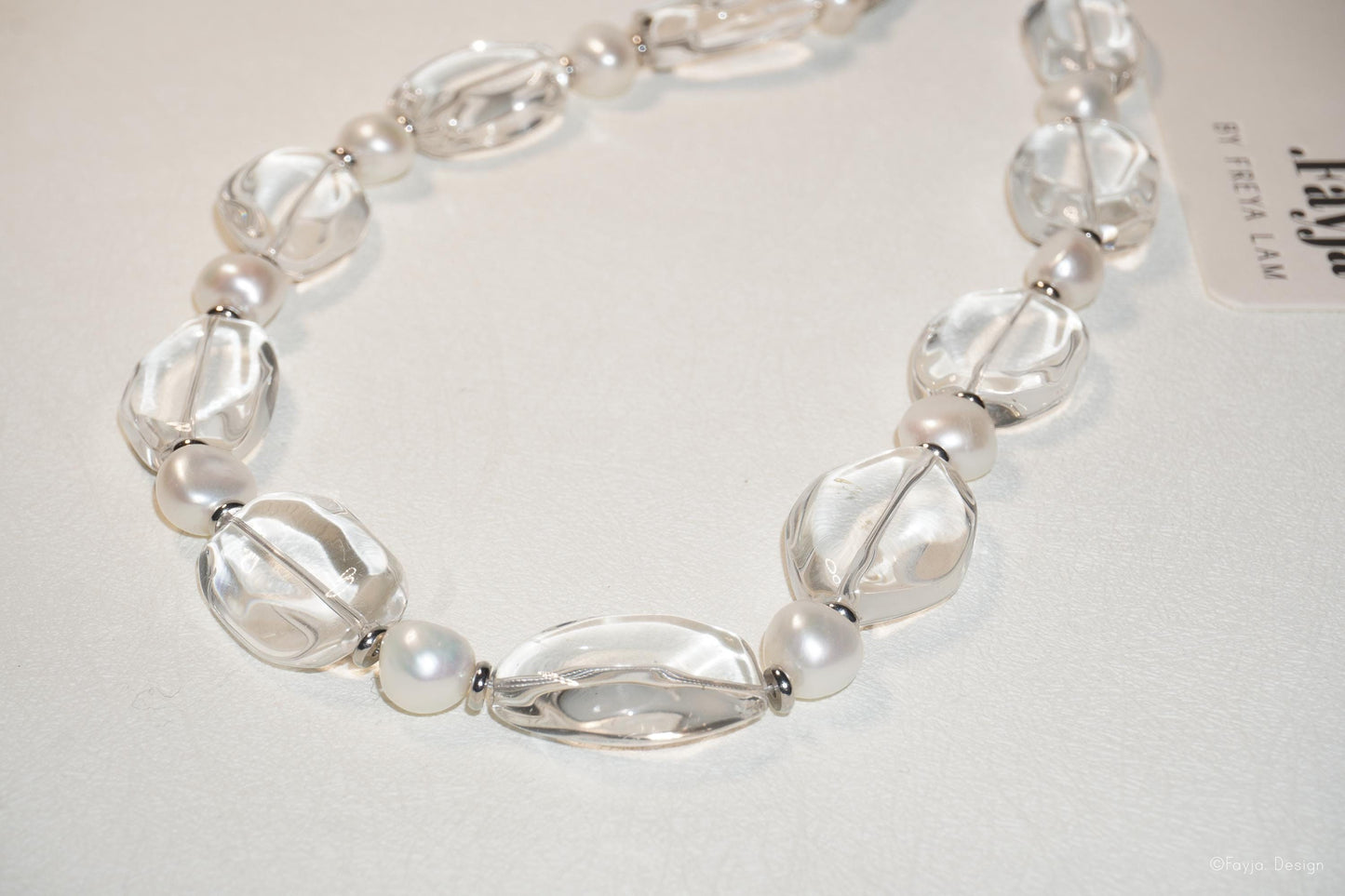 Glistening Tide Necklace - Clear Quartz necklace