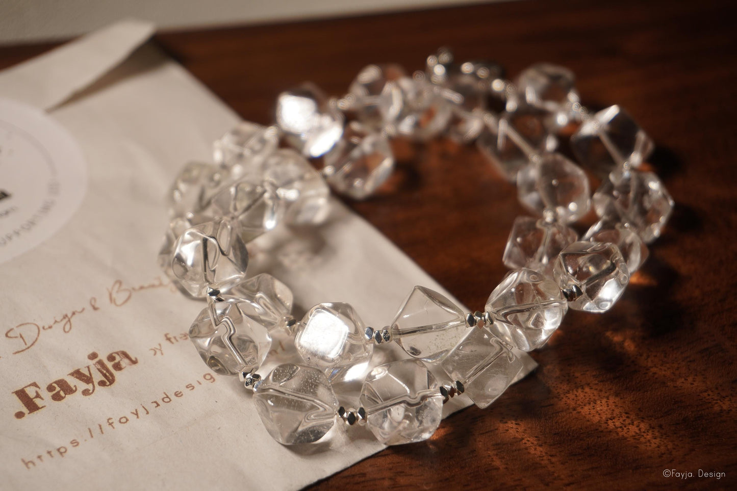 Crystal Clear Elegance Necklace - handcrafted clear quartz necklace Vacation gift for her