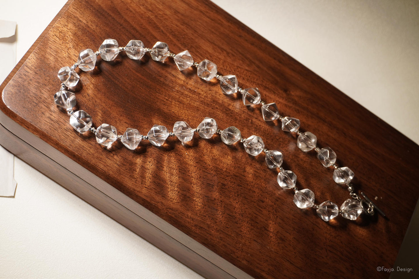 Crystal Clear Elegance Necklace - handcrafted clear quartz necklace Vacation gift for her