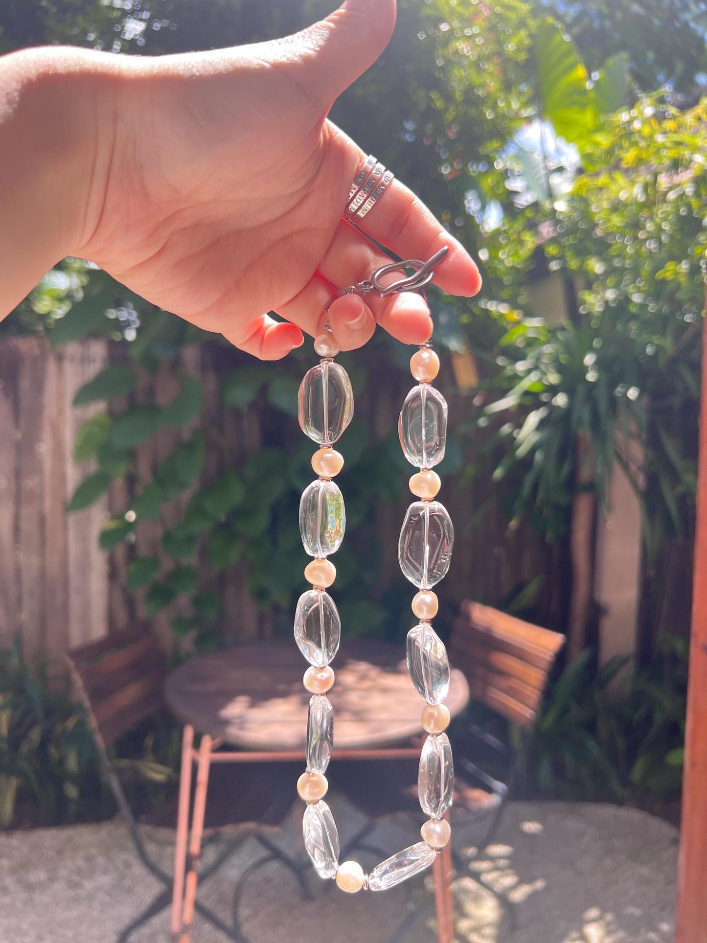 Glistening Tide Necklace - Clear Quartz necklace