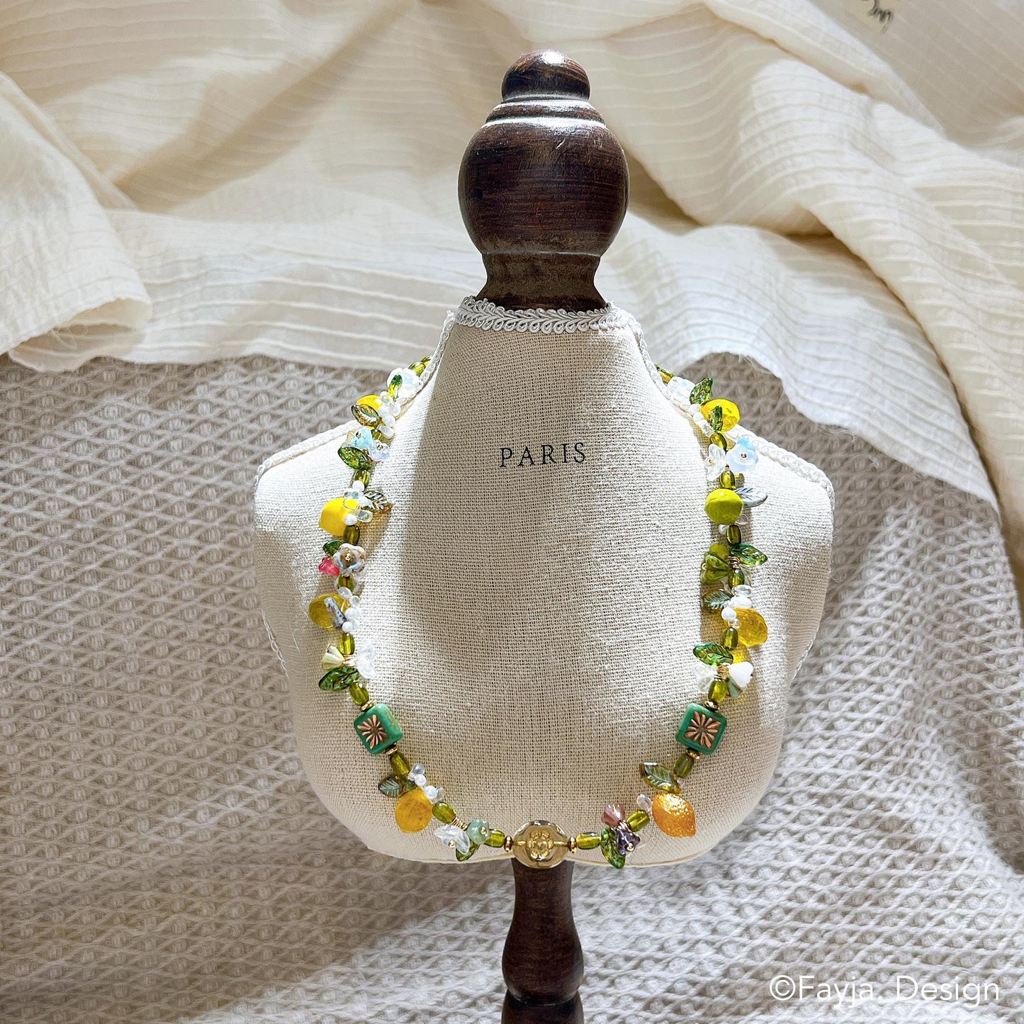 Lemonade fruit jewelry, cute lemon necklace, Lemon Tree Necklace, summer jewelry for holiday vacation, bohemian bead, gift for her